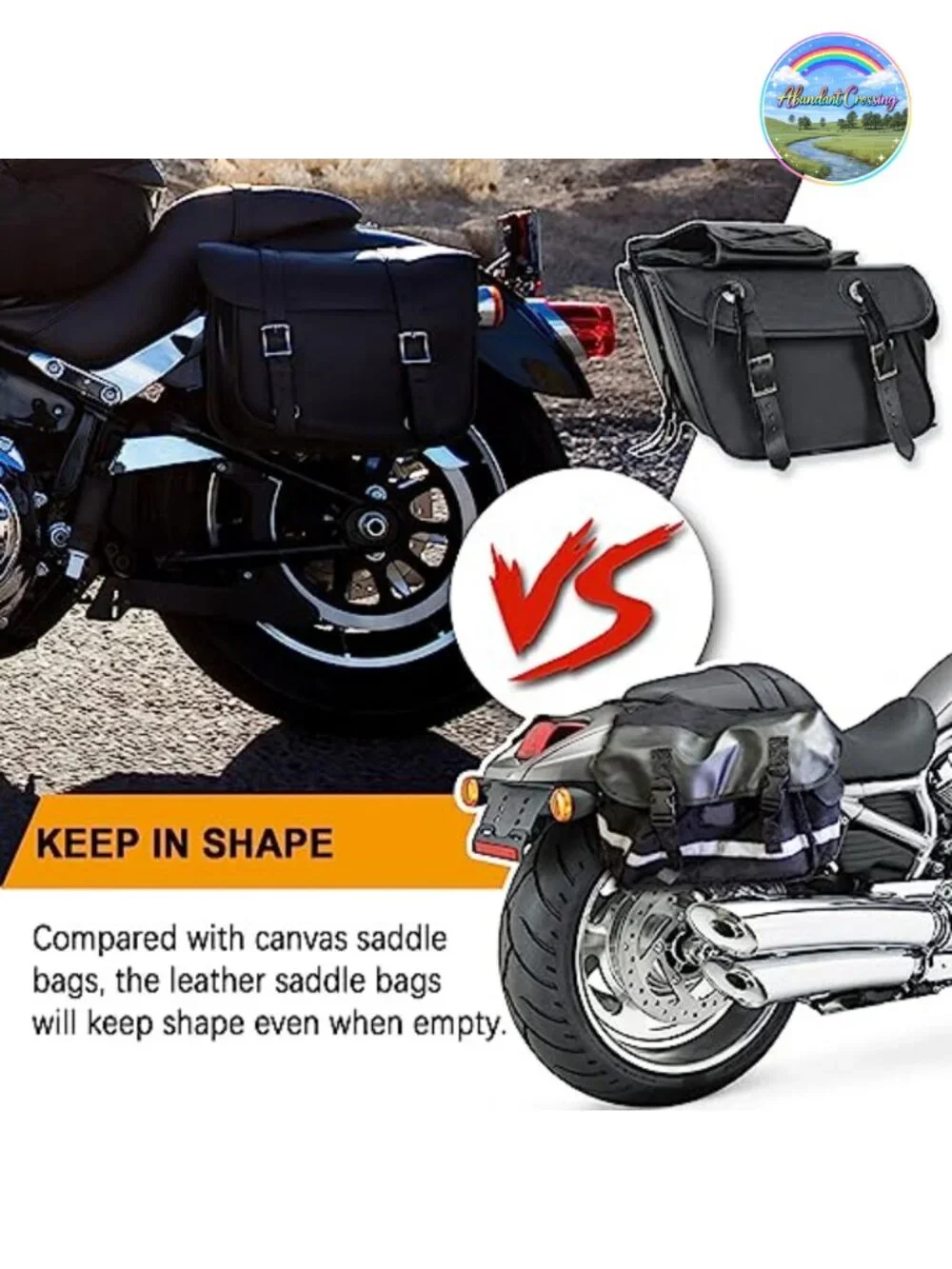 Genuine Naked Cowhide Leather Motorcycle Saddle Bags Throw Over with 20L